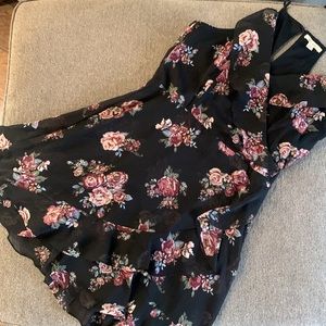 Black Floral Miami Dress (M)
